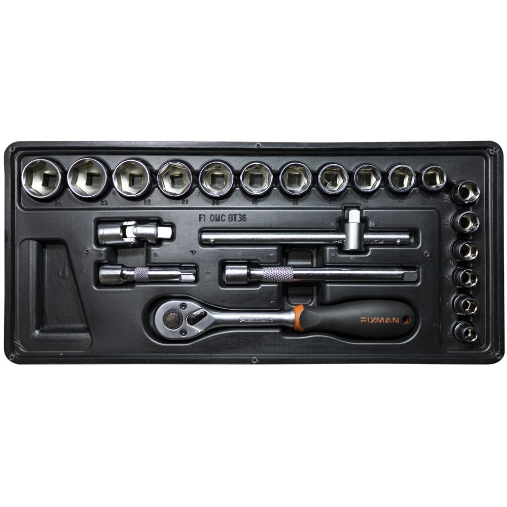 FIXMAN 22-pc 3/8' Dr.sockets & Accessories